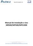 MANUAL DO USUÁRIO - MR500, MP500 e MPE1000