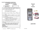 Certificado de Garantia. Modelo Controle Manual Do Usuário ADM