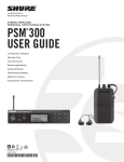 PSM300 Personal Monitor System User Guide (Portuguese)