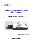 Scanner colorido de mesa ADF/Flatbed Manual do Usuário