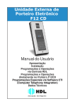 Manual Porteiro Eletr&ocirc;nico F12 CD