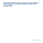 Manual do Usuário Nokia Asha 205 Dual SIM