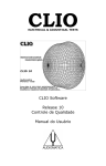 CLIO Software Release 10 Controle de Qualidade Manual do Usuário