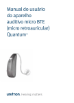 Manual do usuário do aparelho auditivo micro BTE