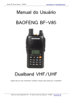 Manual do Usuário BAOFENG BF-V85 Dualband VHF