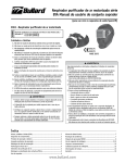 Respirador purificador de ar motorizado série EVA Manual