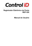 Registrador Eletrônico de Ponto REP iDX Manual do Usuário