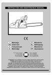 Motosega I Chain-saw GB Tronçonneuse F Motorsäge D Motosierra