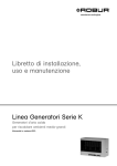 Linea Generatori Serie K Libretto di installazione, uso e manutenzione