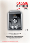 Gaggia Platinum Swing User Guide Manual