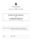 PIANO DI SICUREZZA E COORDINAMENTO