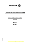 Hoover Domino Gas Hob HVG 31 Instruction Manual