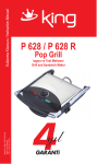 P 628 ve P 628 R Pop Grill Kullanma Klavuzu con