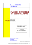 PIANO DI SICUREZZA E DI COORDINAMENTO