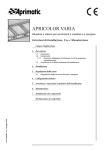 Istruzioni motori a catena Varia per apertura serramenti