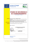 PIANO DI SICUREZZA E DI COORDINAMENTO