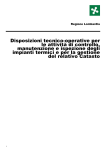 Disposizioni tecnico-operative per le attività di controllo