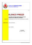 ELENCO PREZZI - Comune di Montichiari