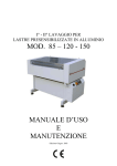 MOD. 85 &ndash; 120 - 150 MANUALE D`USO E MANUTENZIONE