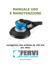 MANUALE USO E MANUTENZIONE Levigatrice roto orbitale