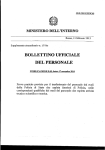 BOLLETTINO UFFICIALE DEL PERSONALE