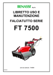 LIBRETTO USO E MANUTENZIONE FALCIATUTTO SERIE