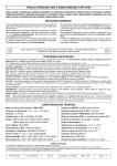 foglio istruzioni uso e manutenzione cv6f
