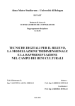 tecniche digitali per il rilievo, la modellazione tridimensionale e la