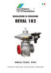 regolatore di pressione reval 182 manuale tecnico
