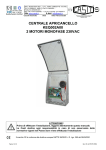 centrale apricancello keq002a00 2 motori monofase 230vac