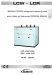 MANUALE TECNICO refrigeratori e pompe di calore water chillers