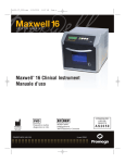 Maxwell 16 Clinical Instrument Manuale d`uso #TM300