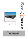 Videoregistratori digitali mod. VDL8 e VDL6 MANUALE TECNICO