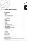 Indice generale Manuale uso e manutenzione