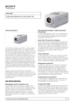 Sony : Informazioni sul prodotto : SNC-Z20P