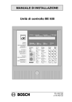 MANUALE DI INSTALLAZIONE Unità di controllo BE 500