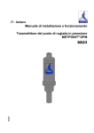 Manuale di installazione e funzionamento Trasmettitore del punto di