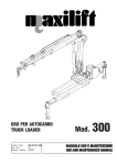 Mod. 300 - MAXILIFT and COBRA Truck Cranes. North Eastern