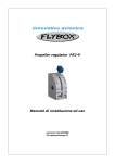 Propeller regulator PR2-P Manuale di installazione ed uso