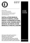 INSTALLATION MANUAL NOTICE D`INSTALLATION