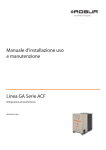 Manuale d`installazione uso e manutenzione Linea GA