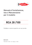 Manuale installazione, uso e manutenzione RCA 28 /100