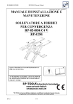 manuale di installazione e manutenzione sollevatore a forbici per