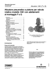 Attuatore pneumatico a pistone per valvole rotative modello 1061