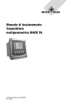 Manuale di funzionamento Trasmettitore multiparametrico M400 PA