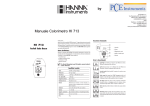 Manuale Colorimetro HI 713