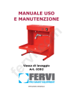 MANUALE USO E MANUTENZIONE Vasca di lavaggio Art