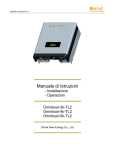 Manuale di istruzioni - Omnik Italy Inverter Fotovoltaico