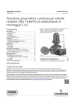 Attuatore pneumatico a pistone per valvole rotative 1061 Fisherr con