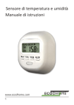 Manuale di istruzioni Sensore di temperatura e